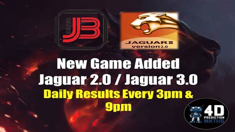 4d jaguar 3pm today